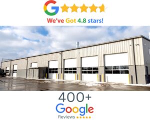 Google Reviews Schroeder's RV garage with over 400 google reviews